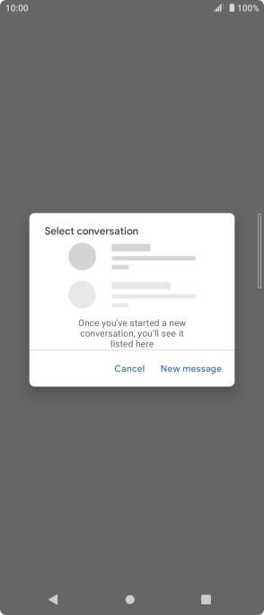 Press New message. Press New message.