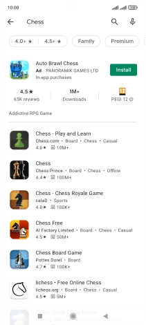 Press the required app. Press the required app.