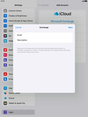Press Description and key in the required name.