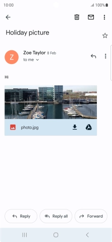If an application is open on your phone, such as a Mail, you can also use the functions available here, e.g.: Reply to this email.