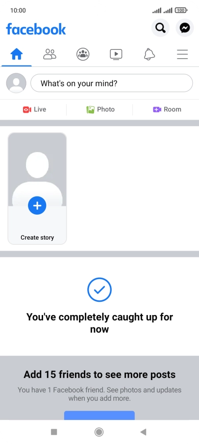 Press the text input field. Press the text input field.