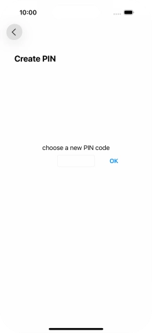 Key in a new four-digit PIN and press OK.