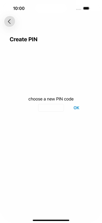 Key in a new four-digit PIN and press OK.