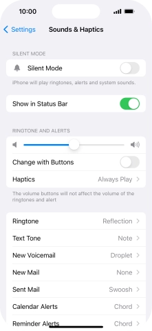 Press Text Tone.