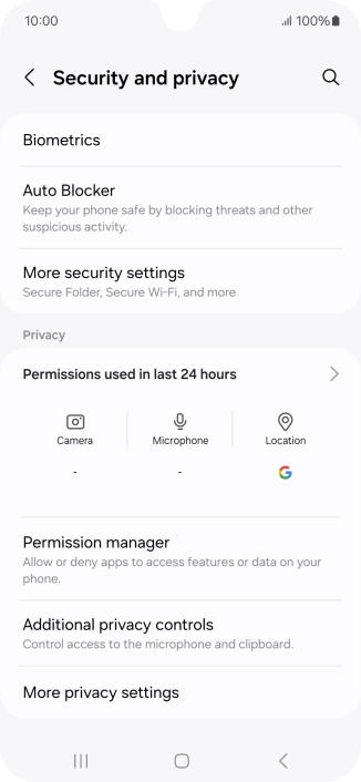 Press Permissions used in last 24 hours.