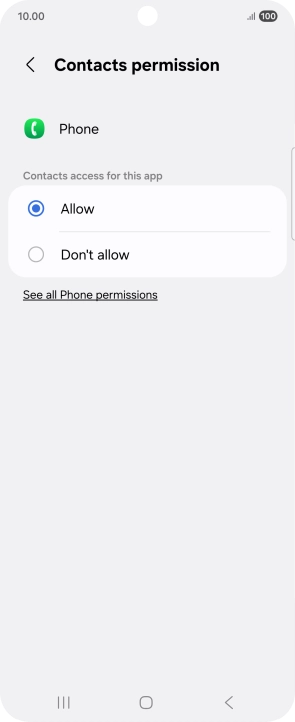 Press the required setting. Press the required setting.