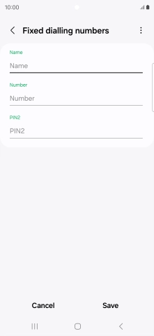 Press Name and key in the required name. Press Name and key in the required name.