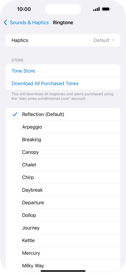 Press the required ring tones to hear them.
