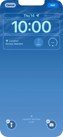 To customise the way the lock screen date is displayed, press the date widget and follow the instructions on the screen to select the required widget display mode.