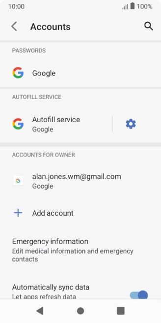 Press Add account.