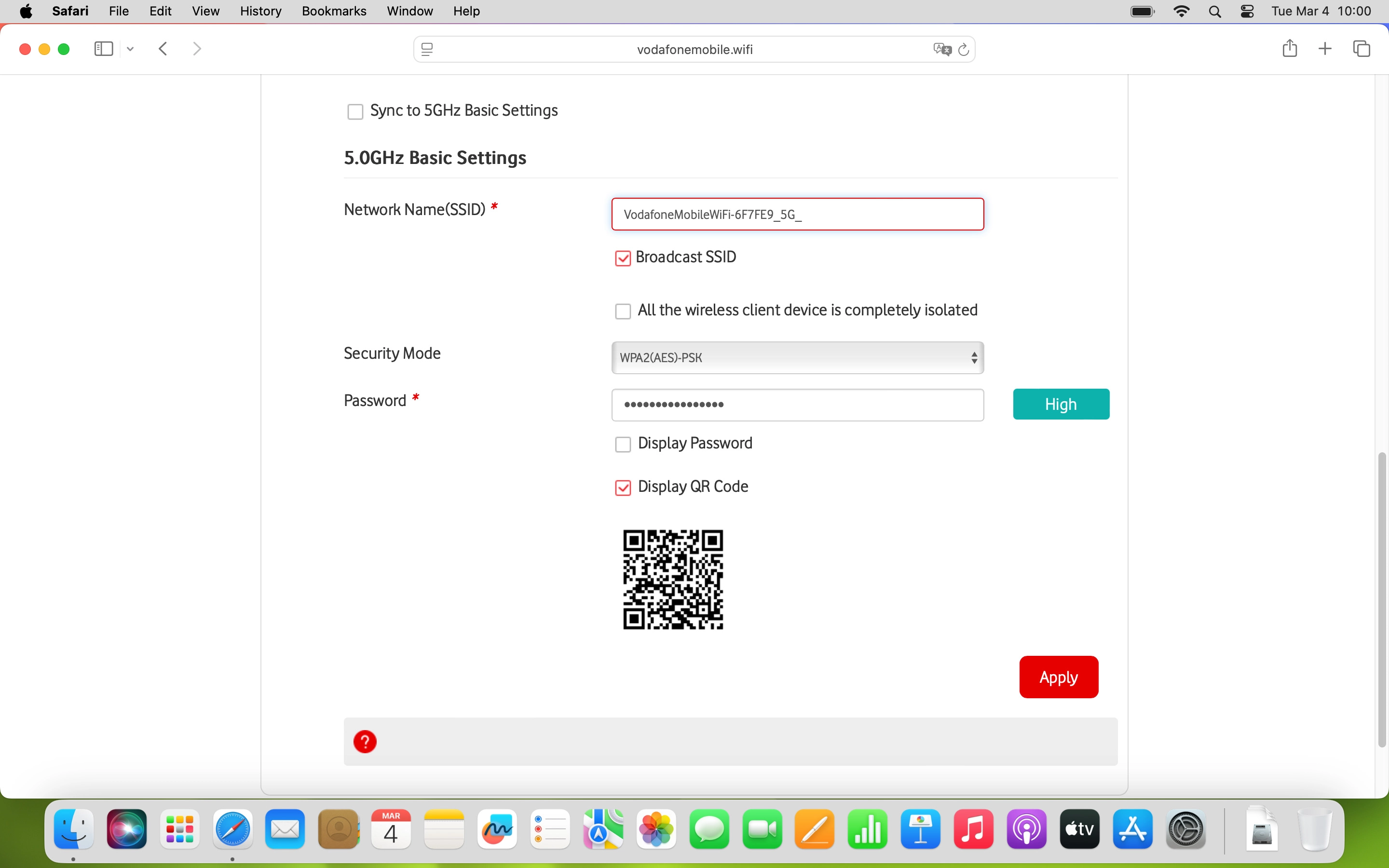 Click Apply.