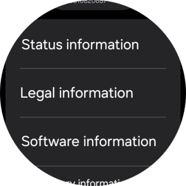 Press Status information.