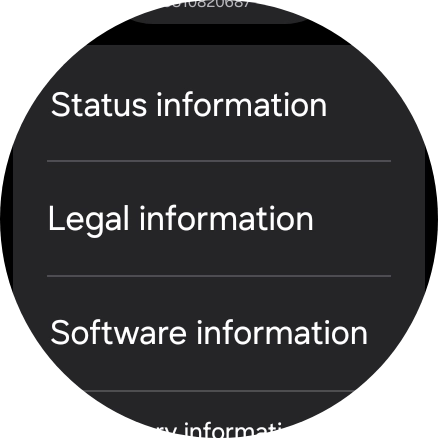 Press Status information.