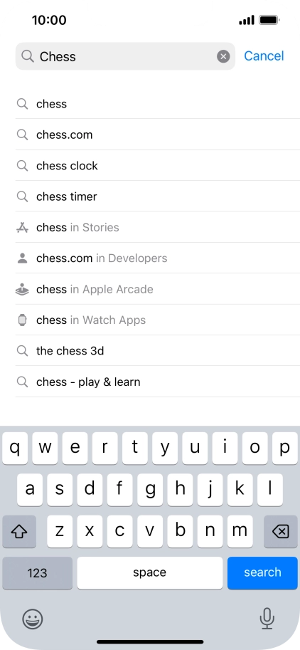 Press search.