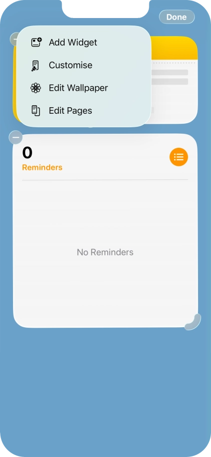 Press Add Widget.