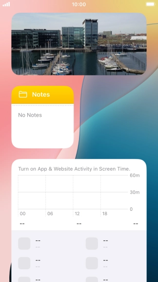 Press and hold the required Widget Stack.