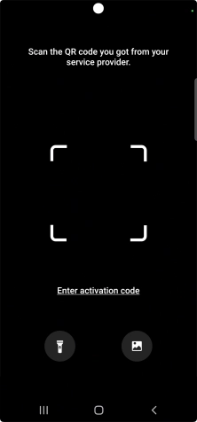 Place the QR code you've received inside the phone camera frame to scan the code. If you’ve deleted your eSIM, you can re-add it using your existing QR code. If you’re having problems, see our FAQ.