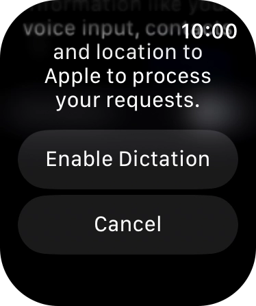 Press Enable Dictation.