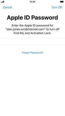 Press Turn Off.