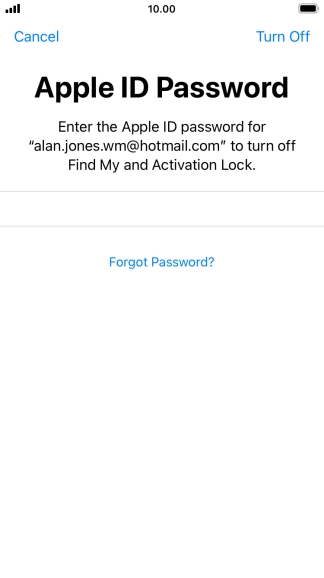Press Turn Off.