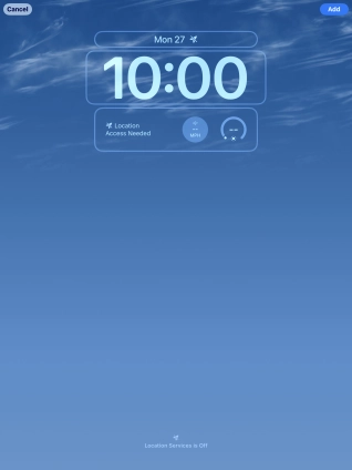 To customise the way the lock screen date is displayed, press the date widget and follow the instructions on the screen to select the required widget display mode.