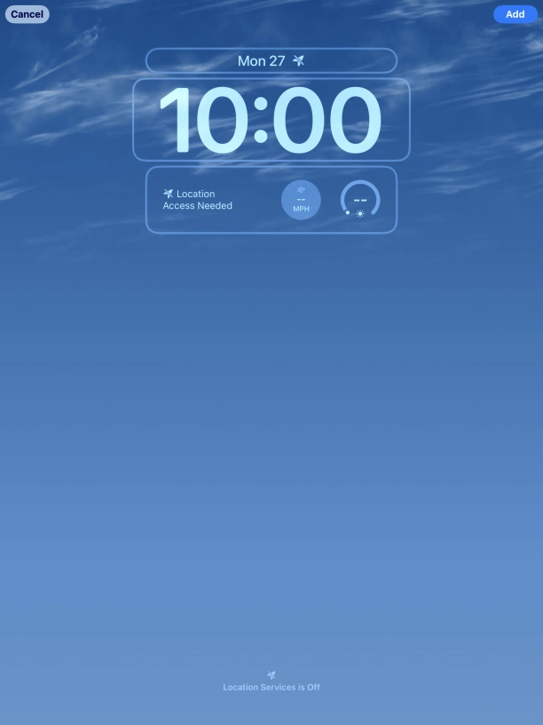 To customise the way the lock screen date is displayed, press the date widget and follow the instructions on the screen to select the required widget display mode.