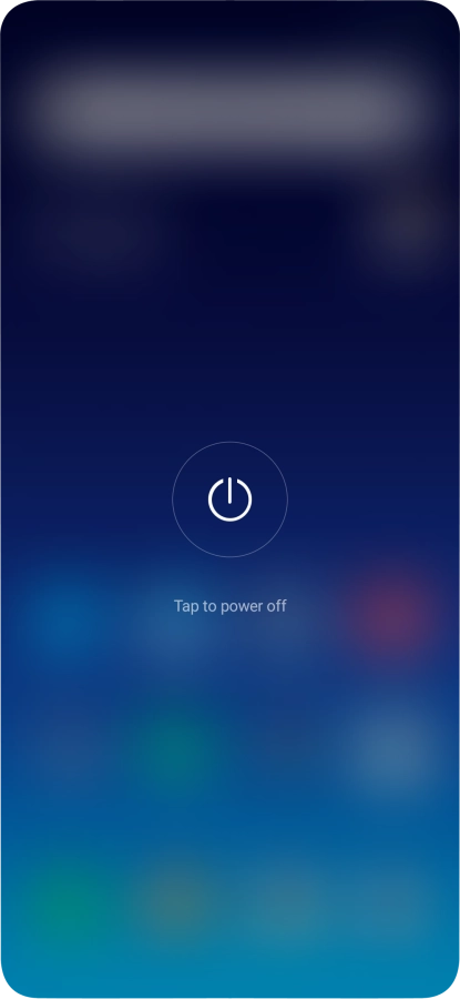 Press Tap to power off. Press Tap to power off.