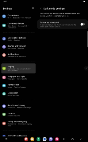 Press the indicator next to 