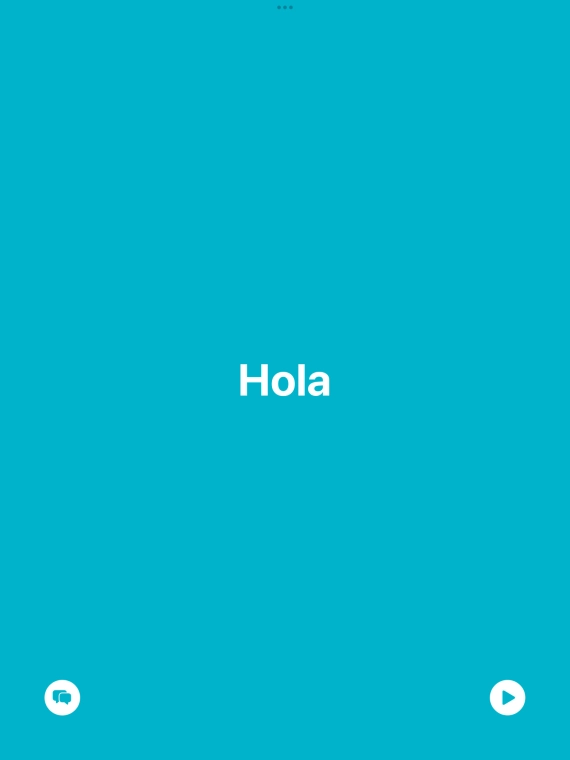 Press the split view icon to go back to display of both languages.