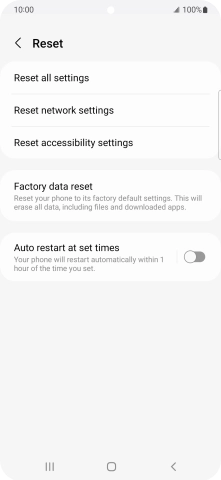 Press Factory data reset.