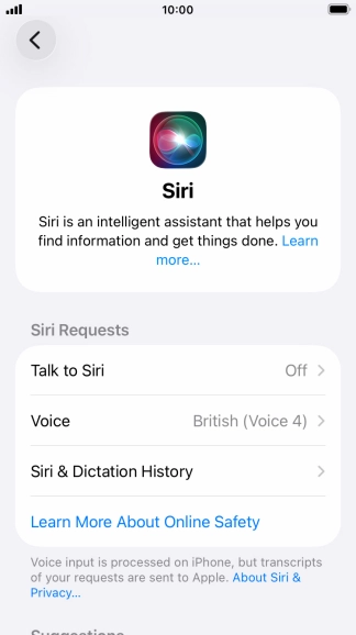 Press Talk to Siri.