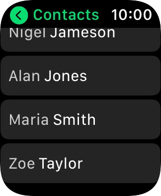 Press the required contact. Press the required contact.