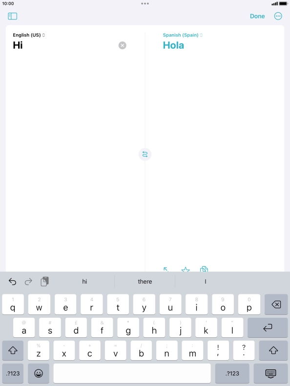 Press the enter icon.