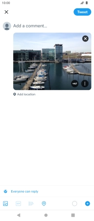 Press the text input field.