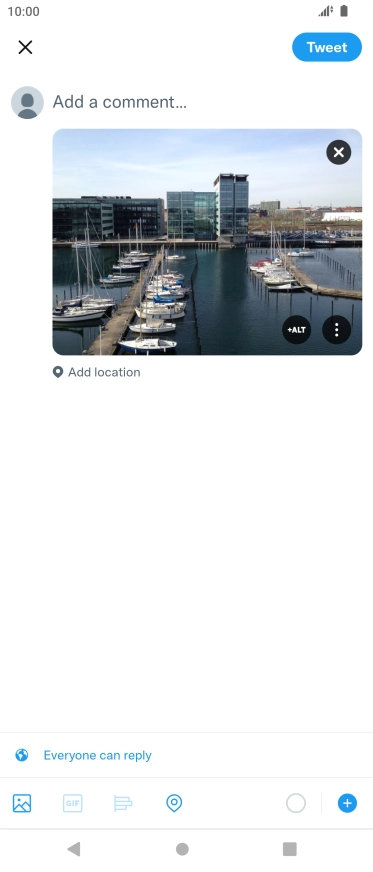 Press the text input field.