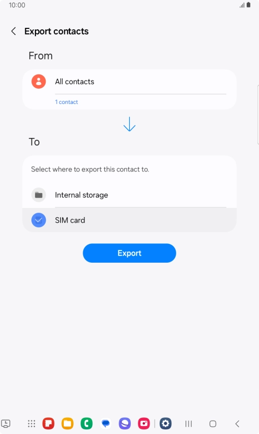 Press Export.