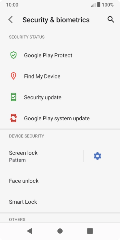 Press Screen lock and key in the current phone lock code.