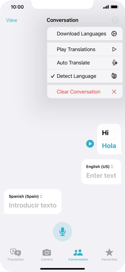 Press Clear Conversation. Press Clear Conversation.