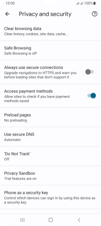 Press Clear browsing data. Press Clear browsing data.