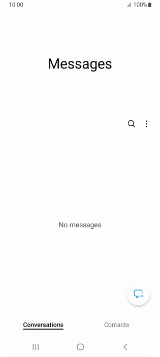 Press the menu icon.
