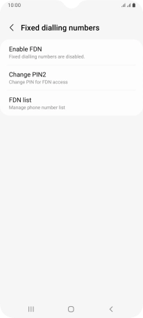 Press Enable FDN.