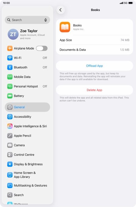 Press Offload App.