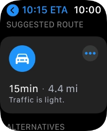 Press the required route.