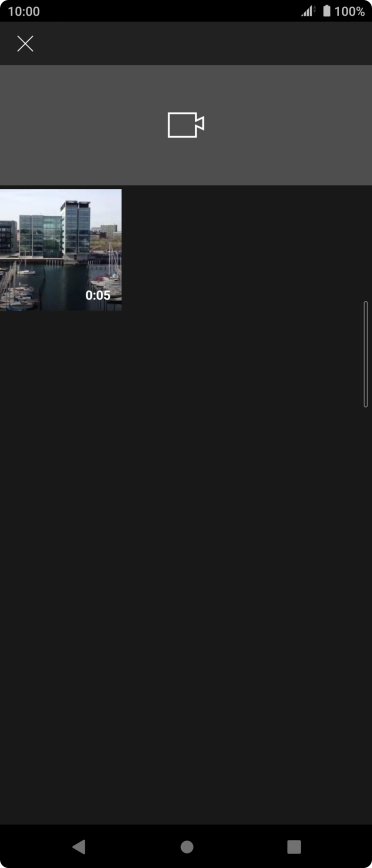 Press the required video clip. Press the required video clip.