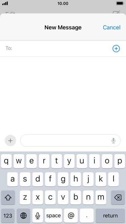 Press To: and key in the first letters of the recipient's name.