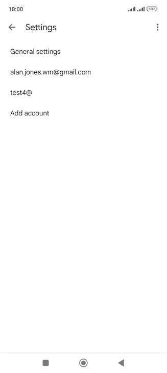 Press the required email account.