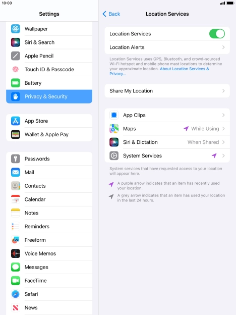 Press the required app. Press the required app.