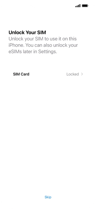 Press SIM Card.