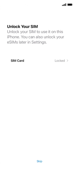Press SIM Card.