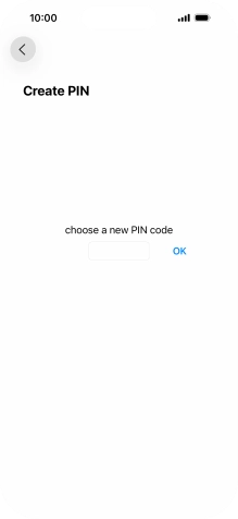 Key in a new four-digit PIN and press OK.